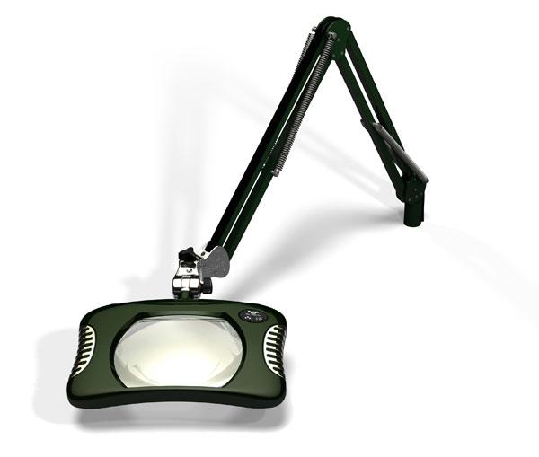 Magnifier Light, ESD-Safe 4-Diopter LED Magnifier with 43" Reach and Clamp Base, Racing GreenO. C. White